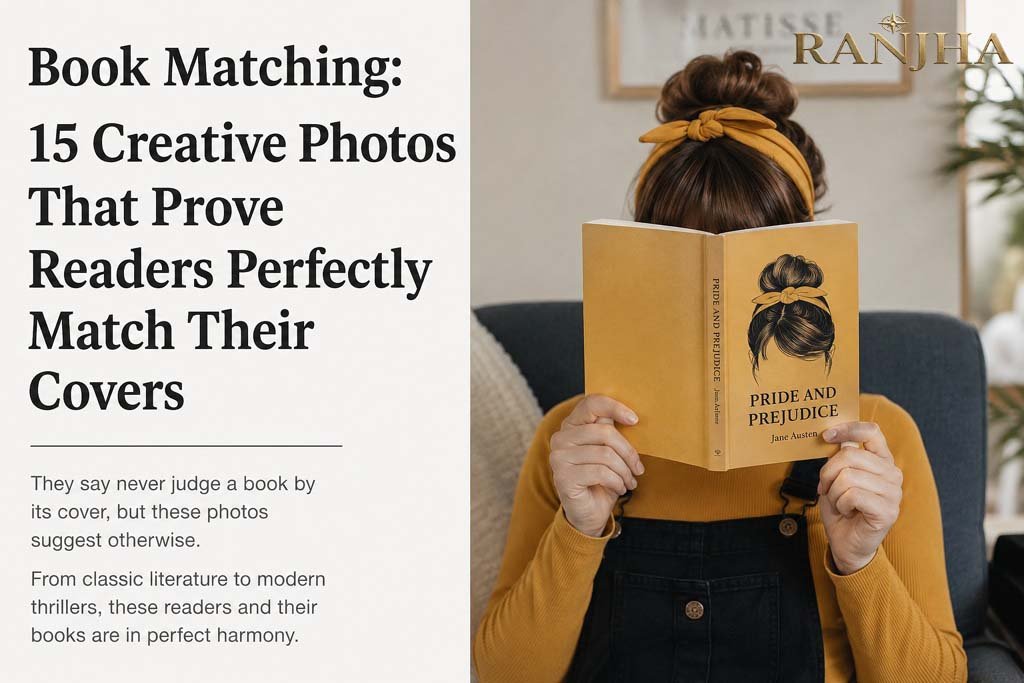 Book Matching: 15 Creative Photos That Prove Readers Perfectly Match Their Covers Book Matching