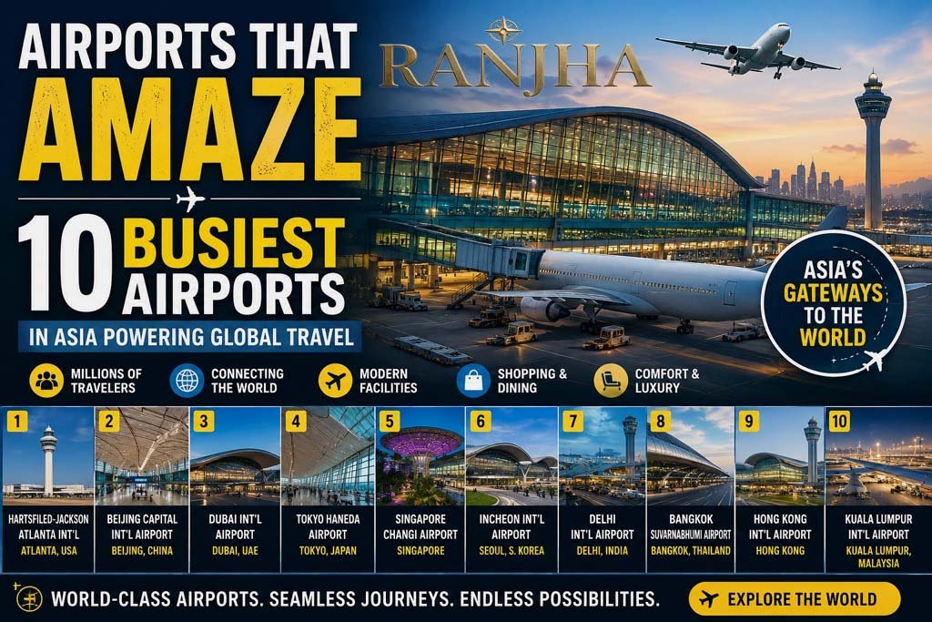 Airports That Amaze: 10 Busiest Airports in Asia Powering Global Travel Airports